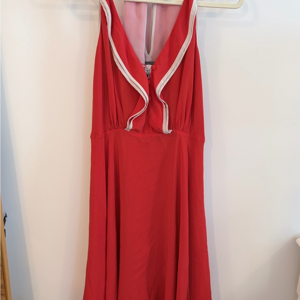 Anthropologie Girls From Savoy Red Dress